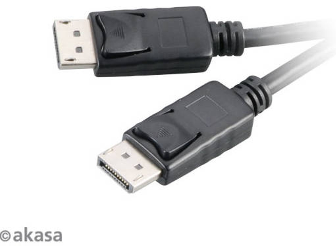 Cabo de Dados AKASA (DisplayPort - 2 m - Preto)