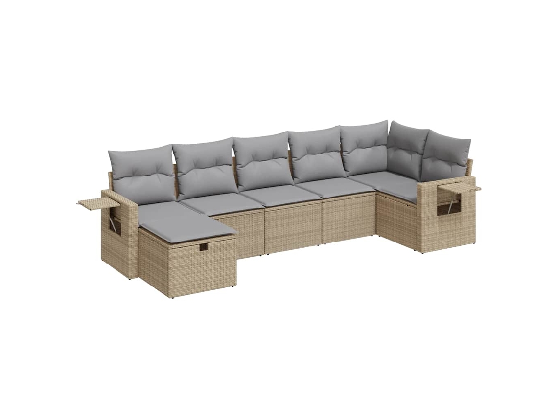 Garden Sofa Set, Garden Sofa Sets Vidaxl Bege Rattan / Vime (n/a)