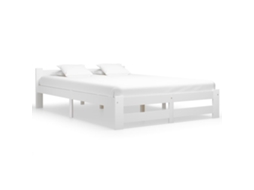 Estrutura De Cama 120x200 Cm Pinho Maciço Branco