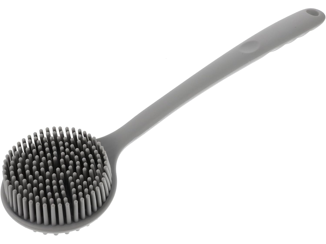 Escova Esfoliante Corporal Ergonômica Anneome Com Cabo Longo De Silicone, Limpeza Suave Da Pele Para Uso No Banho E Em