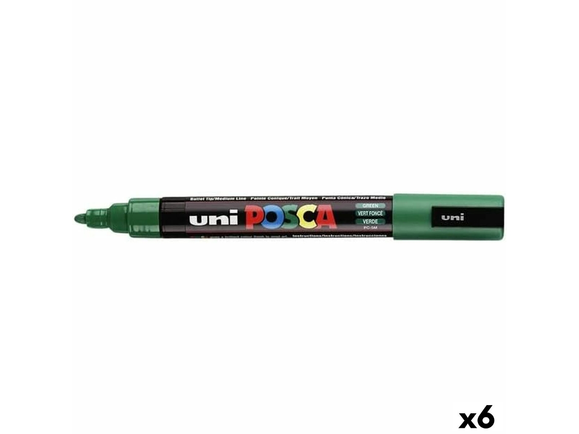 Rotuladores POSCA Pc-5M Verde 6 Unidades