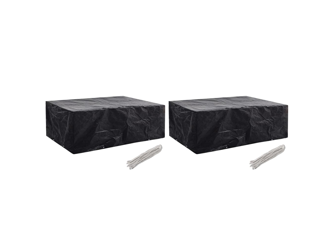 Vidaxl Capas Para Mobiliário De Jardim 2 Pcs 8 Ilhós 242x162x100 Cm
