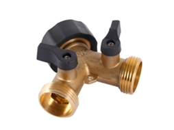 Torneira Dupla Para Lavadora, Conector Y De 2 Vias Para Mangueira, Divisor Para Mangueiras Com Conexão De 3/4", Torneira Dupla Em Latão Externo