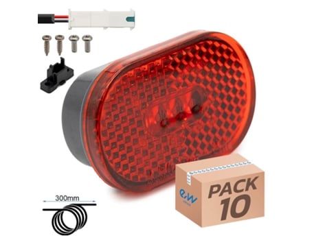 Luz traseira de para-lama 5 12v para Xiaomi 1s, Essential, Pro2 e Mi3 (10 unidades) - Roda elétrica