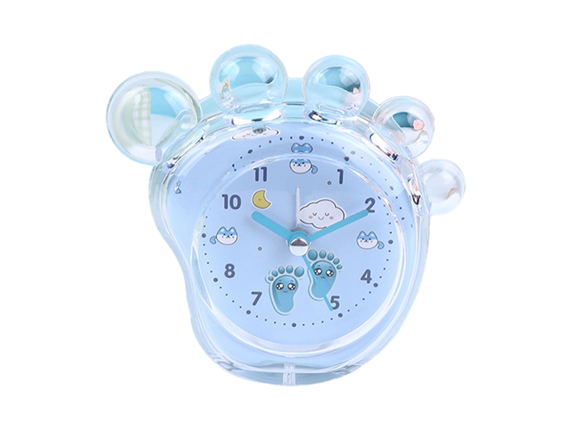 Despertador Infantil Cute Forma De Pé Cor Azul
