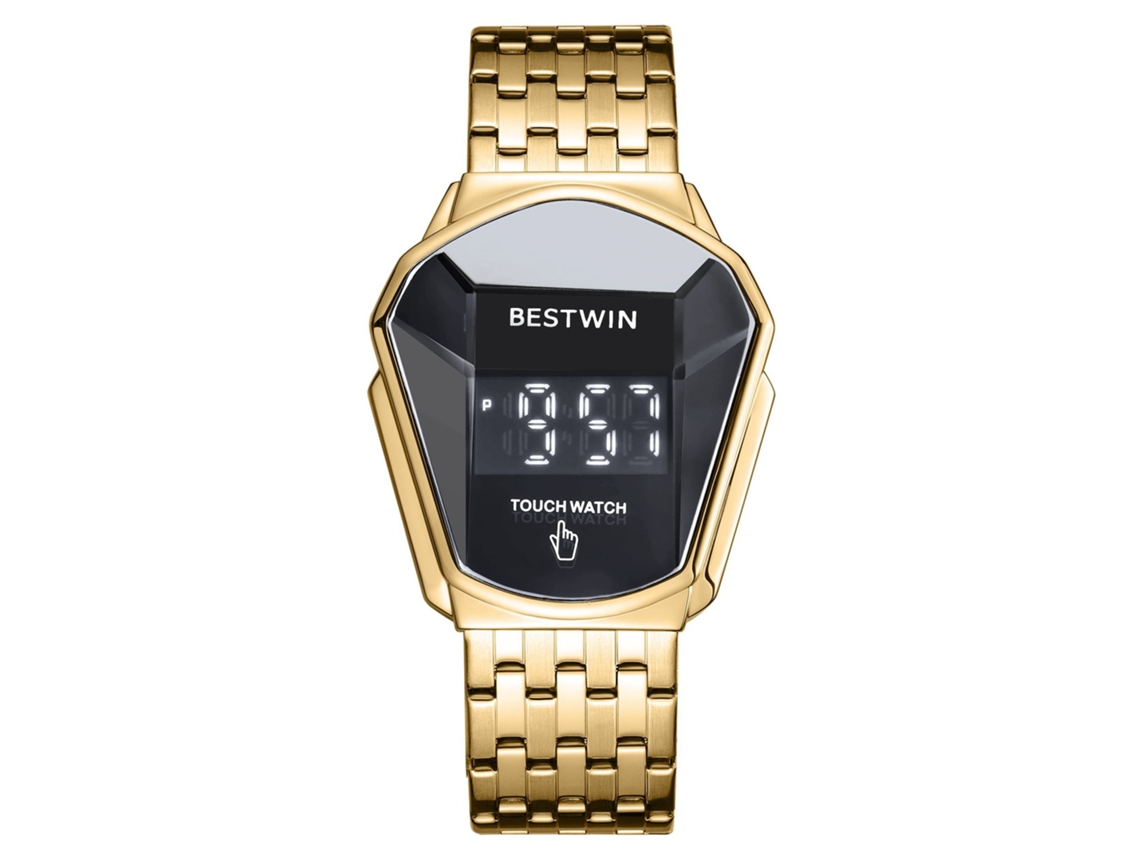 Relógio Masculino Touch (pulseira De Aço Dourada E Preta)