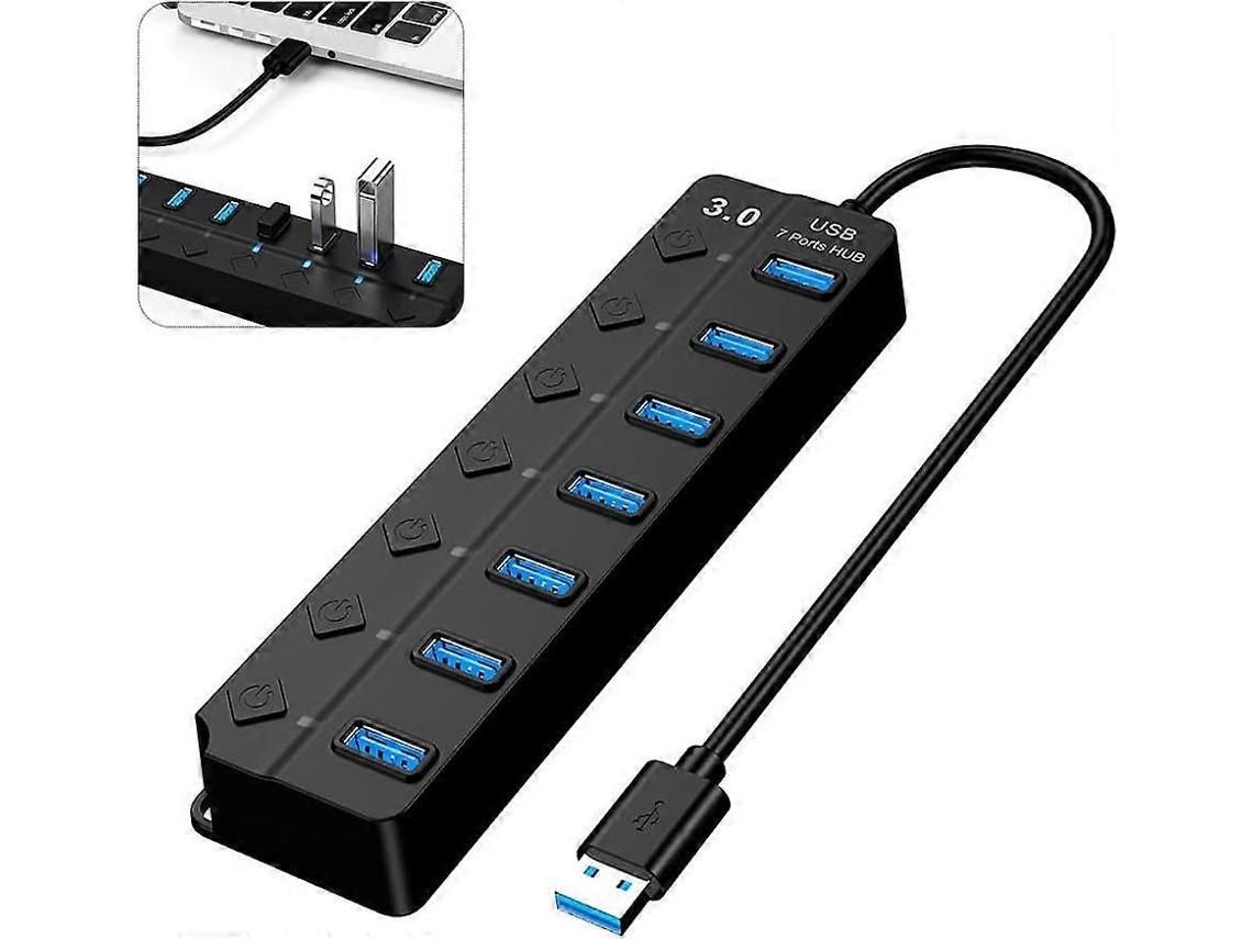 Hub Usb 3.0 - Extensor De 7 Portas Com Interruptor Independente