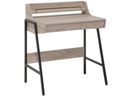 Secretária BELIANI Broxton de MDF Castanho claro 77x46x89