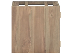 Gabinete De Parede P/ Banheiro 46x25,5x40 Cm Teca Maciça Wsd76519 Lovely Home