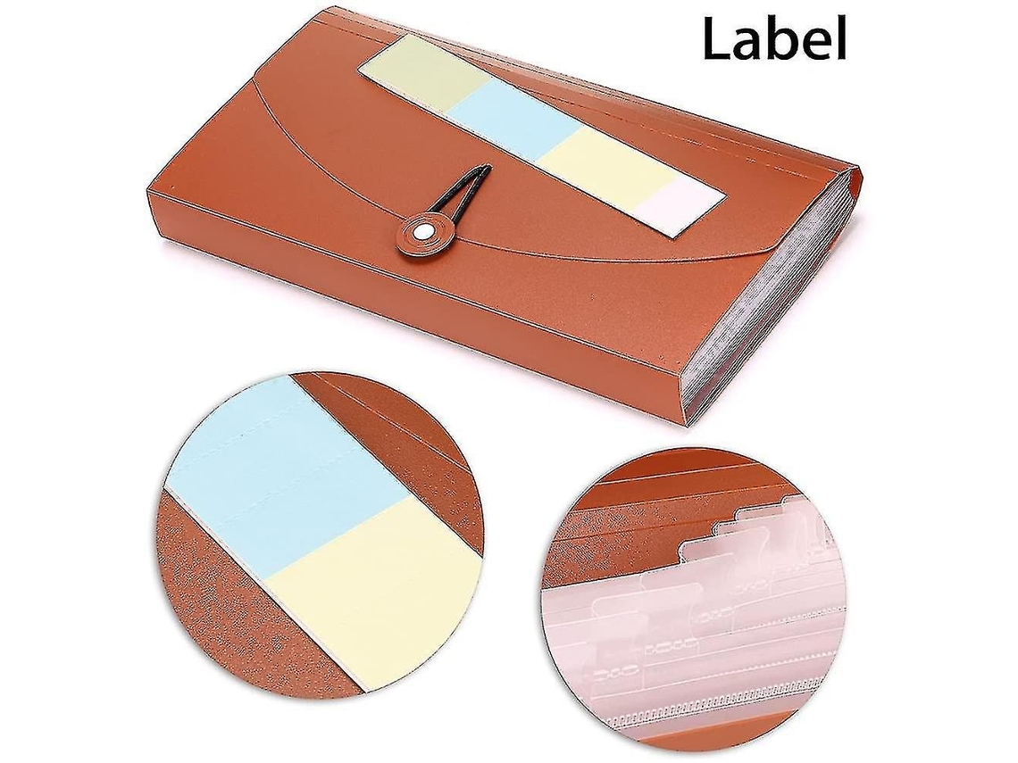 Lurelia Pasta Expansível Com 13 Compartimentos, Em Pp E Pvc, Com Tampa E Portátil, Para Documentos E Escritório