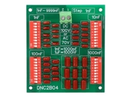 Placa de capacitor programável década 4 dígitos 1NF polipropileno din rail DC100V AC70V S/MARCA