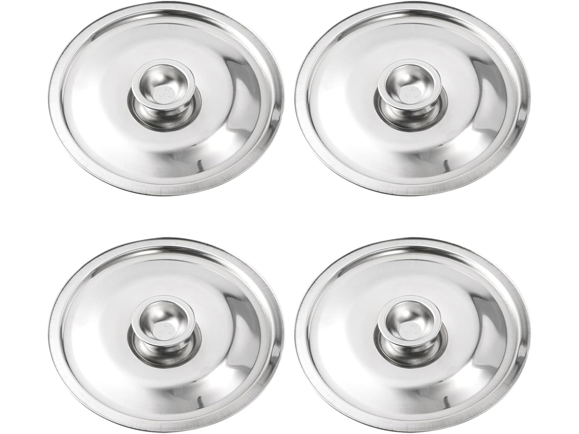 De 4 Tampas De Aço Inoxidável Para Panelas, Versáteis Para Frigideiras, Panelas De Refogar E Outros Utensílios De Gokoco