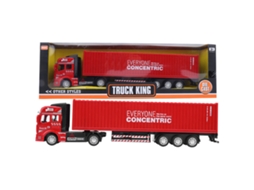 Modelo De Caminhão Container De Liga Metálica 1:48 Brinquedo De Carro Simulação Alta