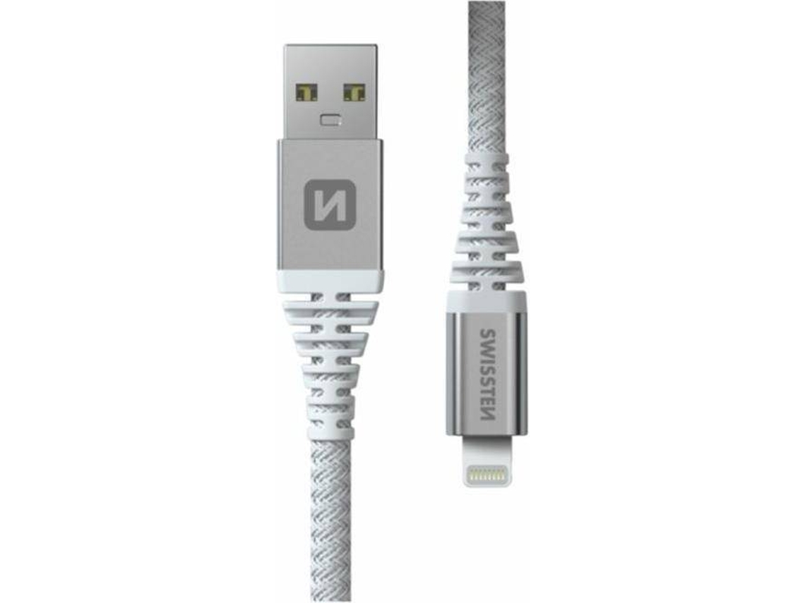Cabo SWISSTEN Aramid USB-Lightn  (1.5 M - Branco)