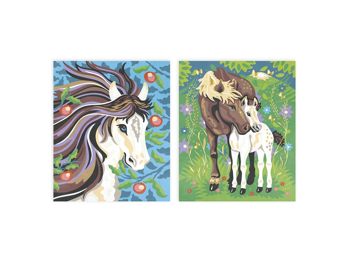 Pintura Por Numerosos Cavalos Aquarelas Coloridojanod