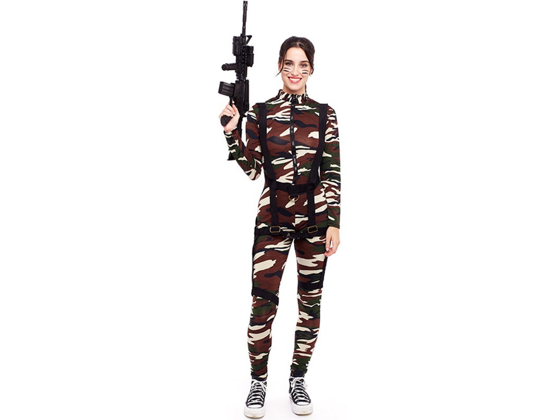 Fato de Mulher PARTILANDIA Soldado das Forças Especiais de Camuflagem (Tam.: S)