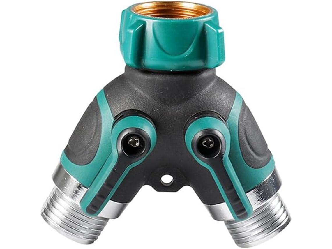 Conector Y De 2 Vias Para Mangueira 3/4'' Com Válvula Parada, Divisor