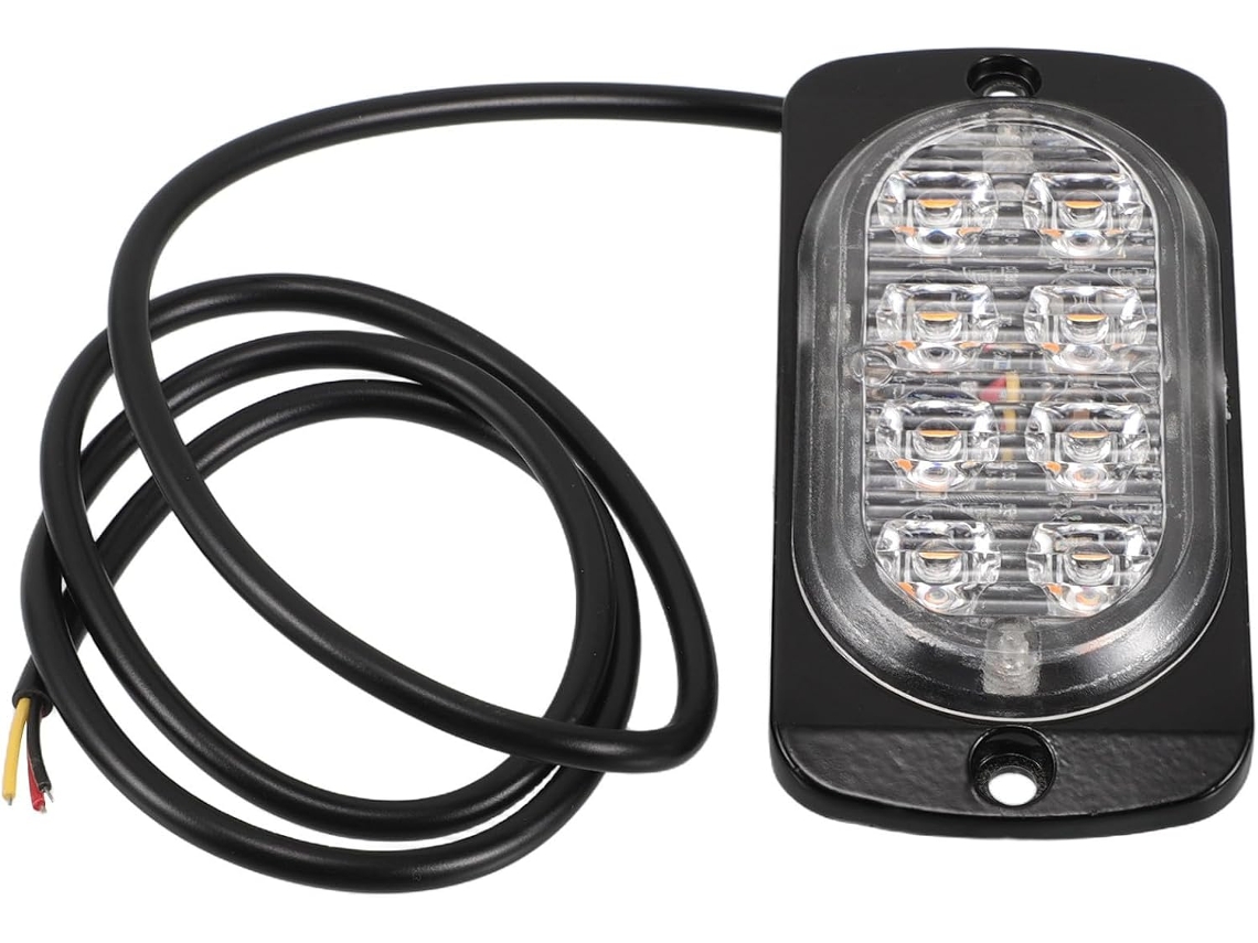 Luzes De Segurança Ultechnovo Para Caminhões, Luzes Led Para Carros, 8 Leds, 12-24v, Pretas, Alumínio, Ultrafinas, Para