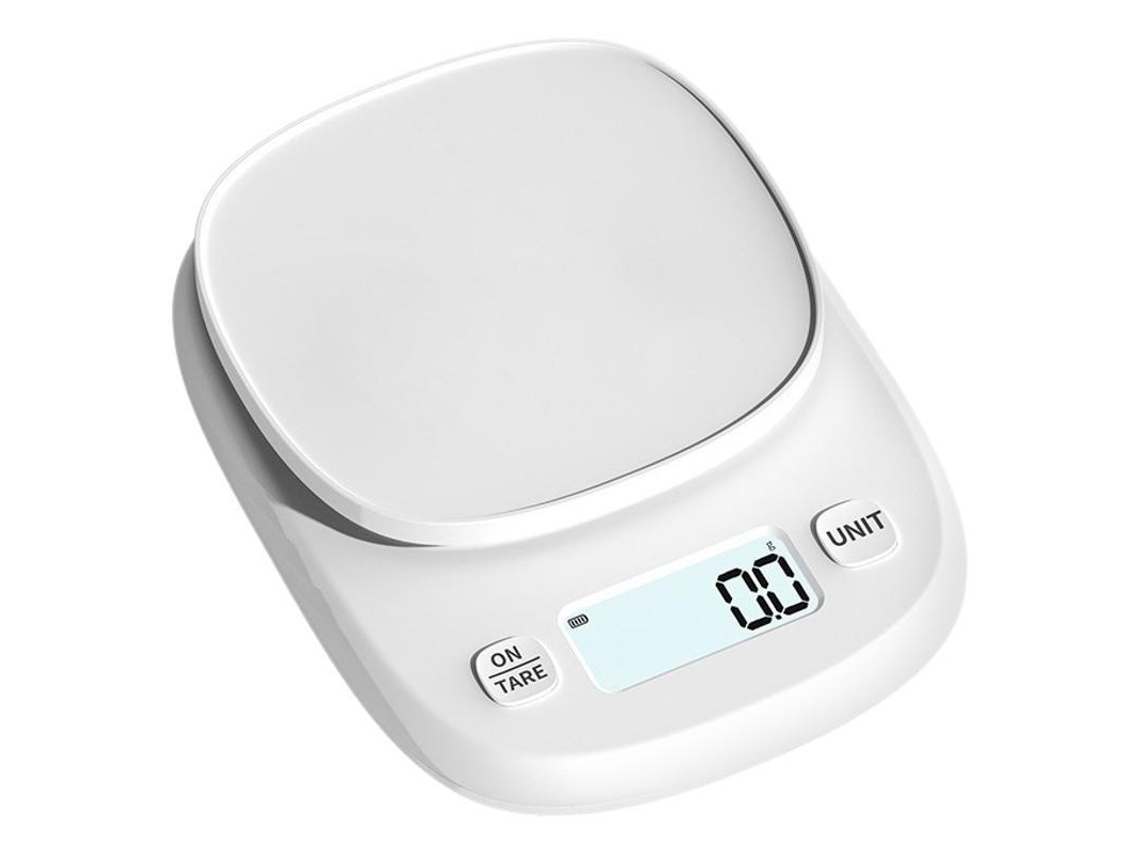 Balança Eletrônica Cozinha/assado Alta Precissão 5kg/1g Pequena Branca, Tela Grande Nova Versão | Bateria Sfushos