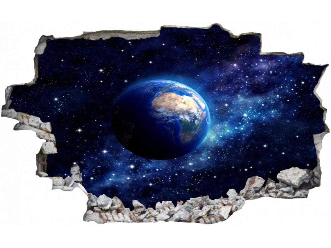 Adesivos Muraux Espace Mondial De La Terre Autocollant Adesivo Mural Para Salão De Beleza Chambre Cuisine Bureau Adulto Enfant 80x120cm