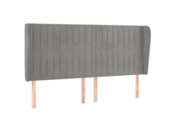 Cabeceira de Cama com Abas Veludo Cinzento Claro MAISON EXCLUSIVE 203x23x118 cm