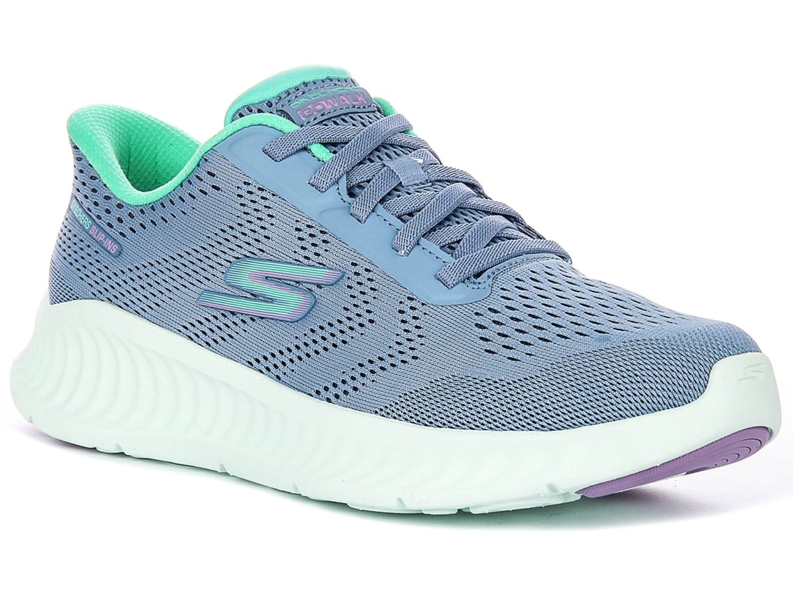 Sapatilhas De Mulher Skechers Go Walk Now Regular Mesh Azul (38