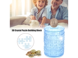 Quebra-cabeça De Cristal 3d Porquinho De Porcelana Diy Bloco De Construção Transparente