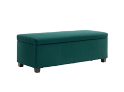 Banco de veludo cotelê com tampa, sala, quarto, corredor, 112 X 42 X 40 Cm, verde S/MARCA