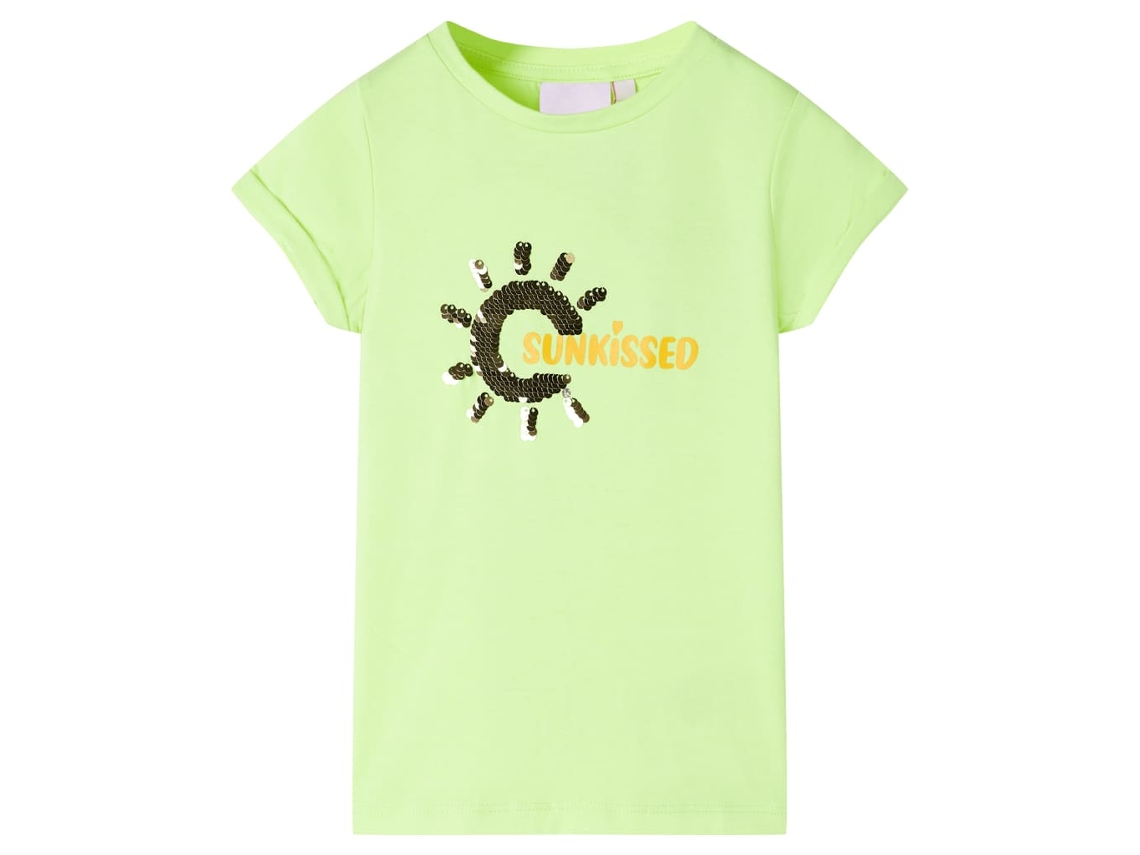 T-shirt De Criança Amarelo Néon 116
