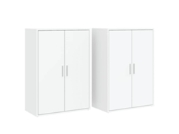 Conjunto de 2 aparadores Madeira Branco MAISON EXCLUSIVE (60x31x84 cm)