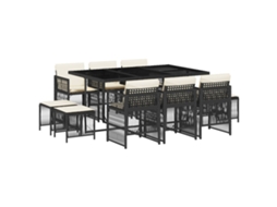 Garden Dining Set, Garden Dining Sets Vidaxl Preto Rattan / Vime (n/a)