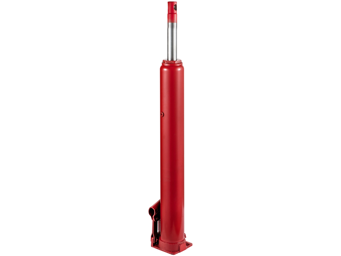 Cilindro Hidráulico Longo para Guindaste de Oficina 4t Suporte Motor com Bomba Pistão Único Base Plana Haste Hidráulica Manutenção Elevação, Vermelho