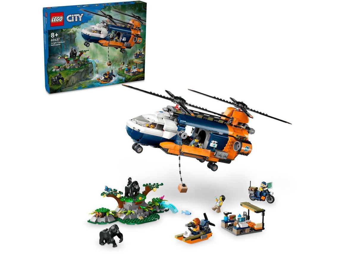 LEGO City: Helicóptero Explorador da Selva no Acampamento - 60437