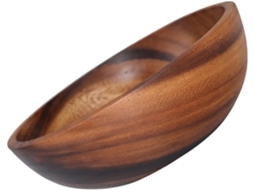 Tigela Redonda De Madeira Para Salada, 22 X 7,5 Cm, Servir Alimentos, Sobremesas, Frutas E Lanches