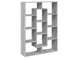 Book Cabinet, Book Cabinets Vidaxl Cinzeto Madeira Processada (102 X 29 X 143 Cm)