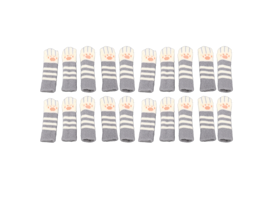 Tampas Para Pés De Móvel Em Forma De Pata De Gato (pacote Com 20, Tecido Tricotado Espessado De Dupla Camada)