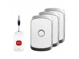 Sistema De Pager Sem Fio Para Cuidadores Com Botão Sos E 3 Receptores Para Alertas De Chamadas Inteligentes.