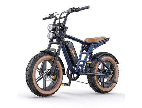 Bicicleta Elétrica Hillmiles Milezoom 1 Motor 750w Bateria 52v15.6ah Pneus De 20 Polegadas Travão De Óleo Hidráulico Azul