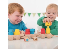 Trem De Madeira Beleduc Brinquedo Educativo Para Crianças Pequenas