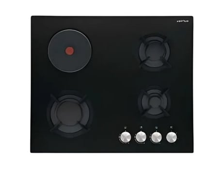 Placa de Gás e Discos Elétricos AIRLUX AV647HBK (Gás y Elétrica - 62 cm - Preto)