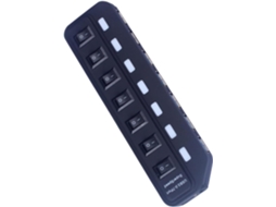 Hub Usb 3.0 De 7 Portas, Leve E Portátil, Com Material Aps Ótima
