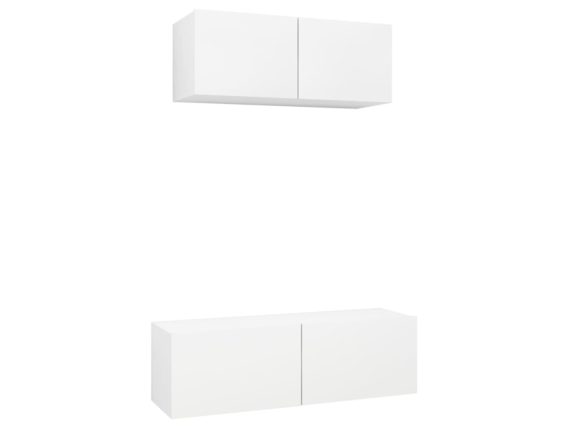 Tv Cabinet Set, Tv Cabinet Sets Vidaxl Branco Madeira Processada (n/a)