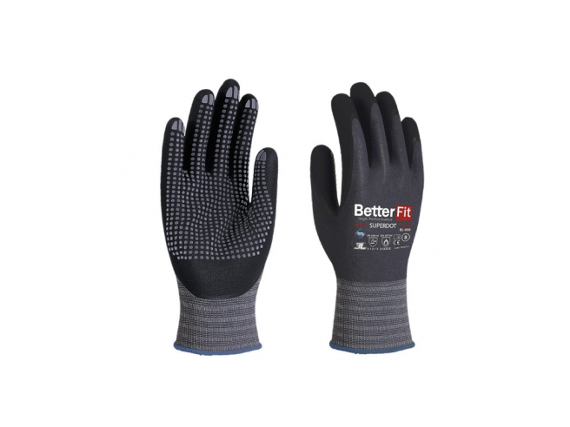 Luvas 3L INTERNACIONAL Nitrilo Foam Better Fit Superdot (Tamanho 7/S)