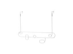 Gancho de Porta Sem Furo. Gancho Parede em Ferro Forjado para Guardar Roupas e Chapéus BRILVIBERA (branco)