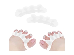 Separador de dedos Fasst com gel sólido para corrigir dedos suturados em excesso e hálux valgo, retificador reutilizável. Cuidados.