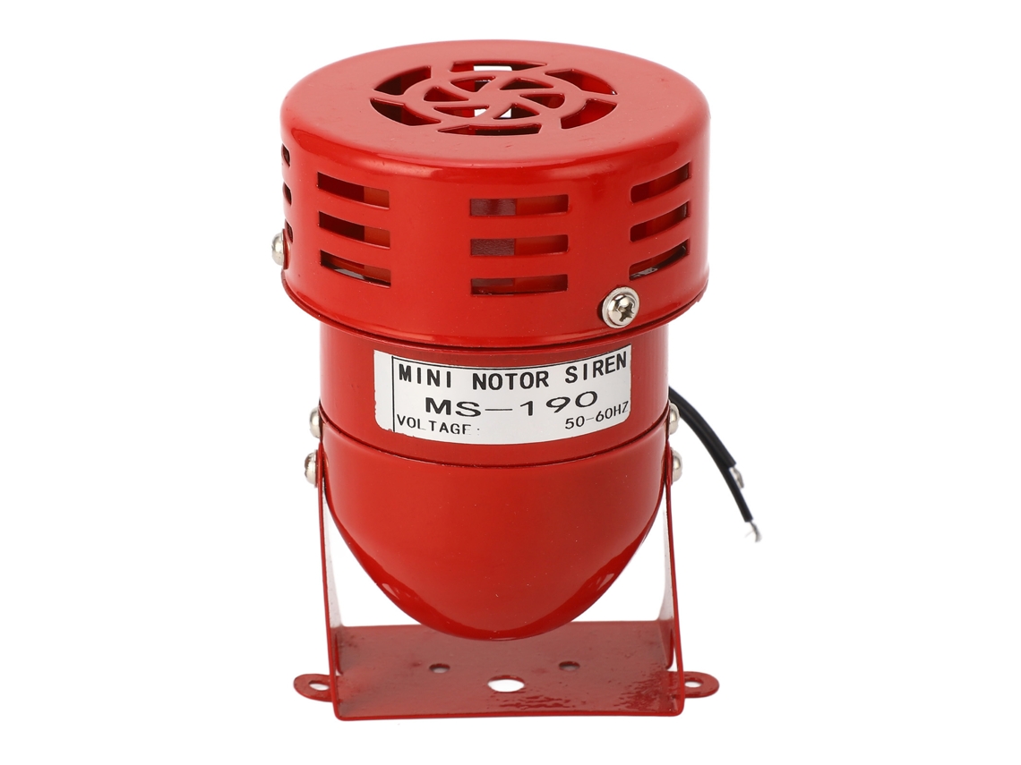Yhl-campana De Alarma Industrial De Motor Rojo Acero Mini Claxon Sirena Buzzer Sonido Para Coches Ac110v