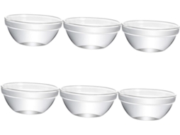 Conjunto De 6 Tigelas De Vidro Para Sobremesas E Aperitivos, Fruteiras Pequenas Saladas E Pudins