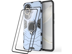 Capa Nova Anel Giratório Proteção Ultra Para Huawei Huawei Nova 11 Pro//nova 11 Ultra Hongwe. Anti-choque Prateado