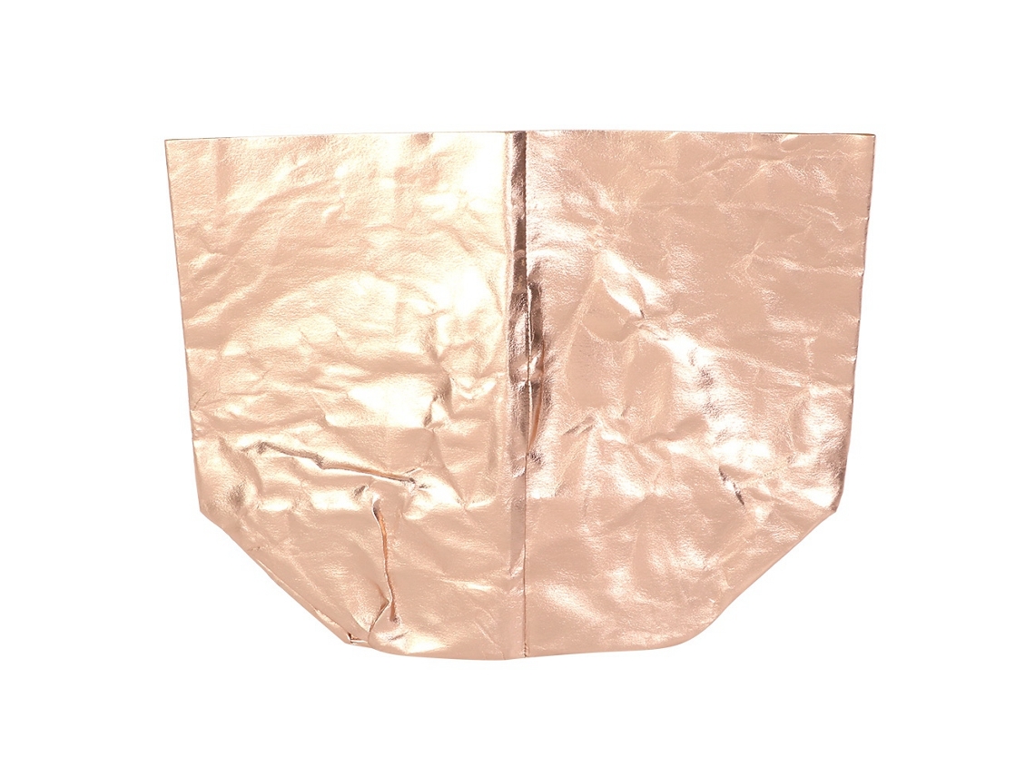 Saco De Plantio Kraft Lavável Reutilizável 20x20cm Dourado Rosa
