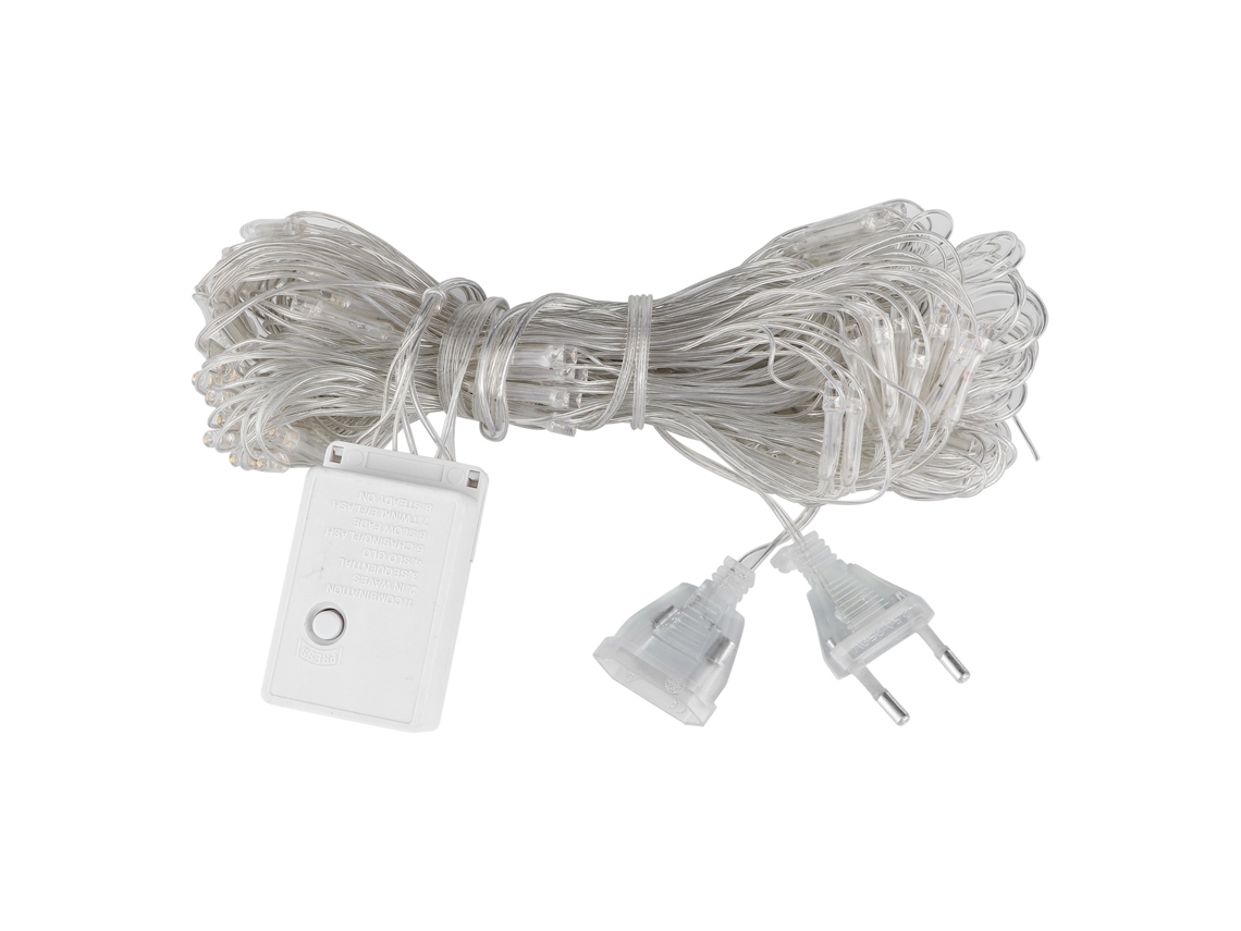 Luzes de Rede de Natal com 96 Leds 1.5x1.5m 8 Modos Iluminação Decorativa Externa/interna | S/MARCA